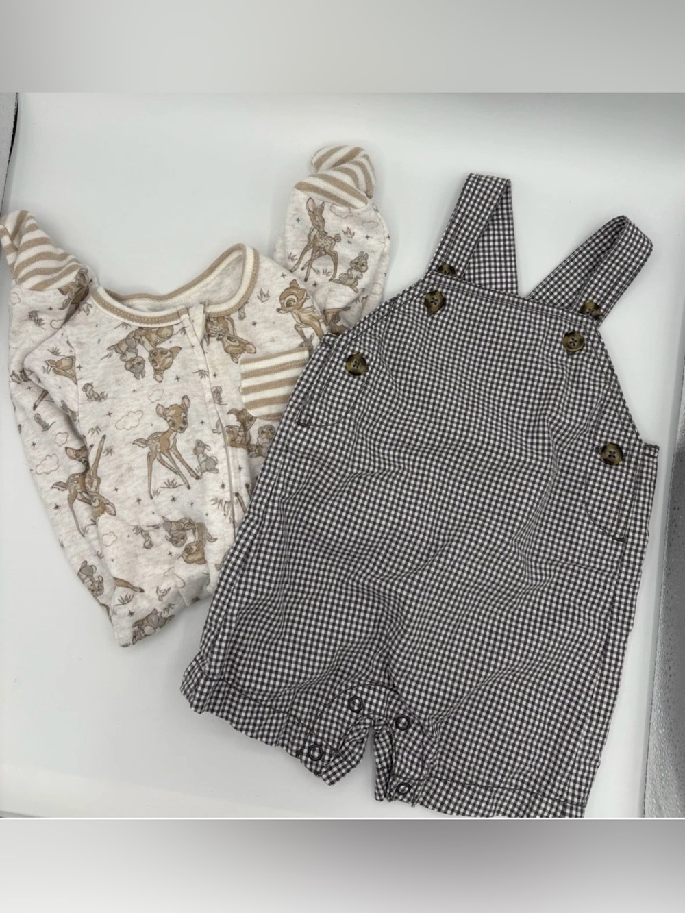 Disney Wishes And Dreams Pajamas Carter Romper 3/6 Months 2pcs